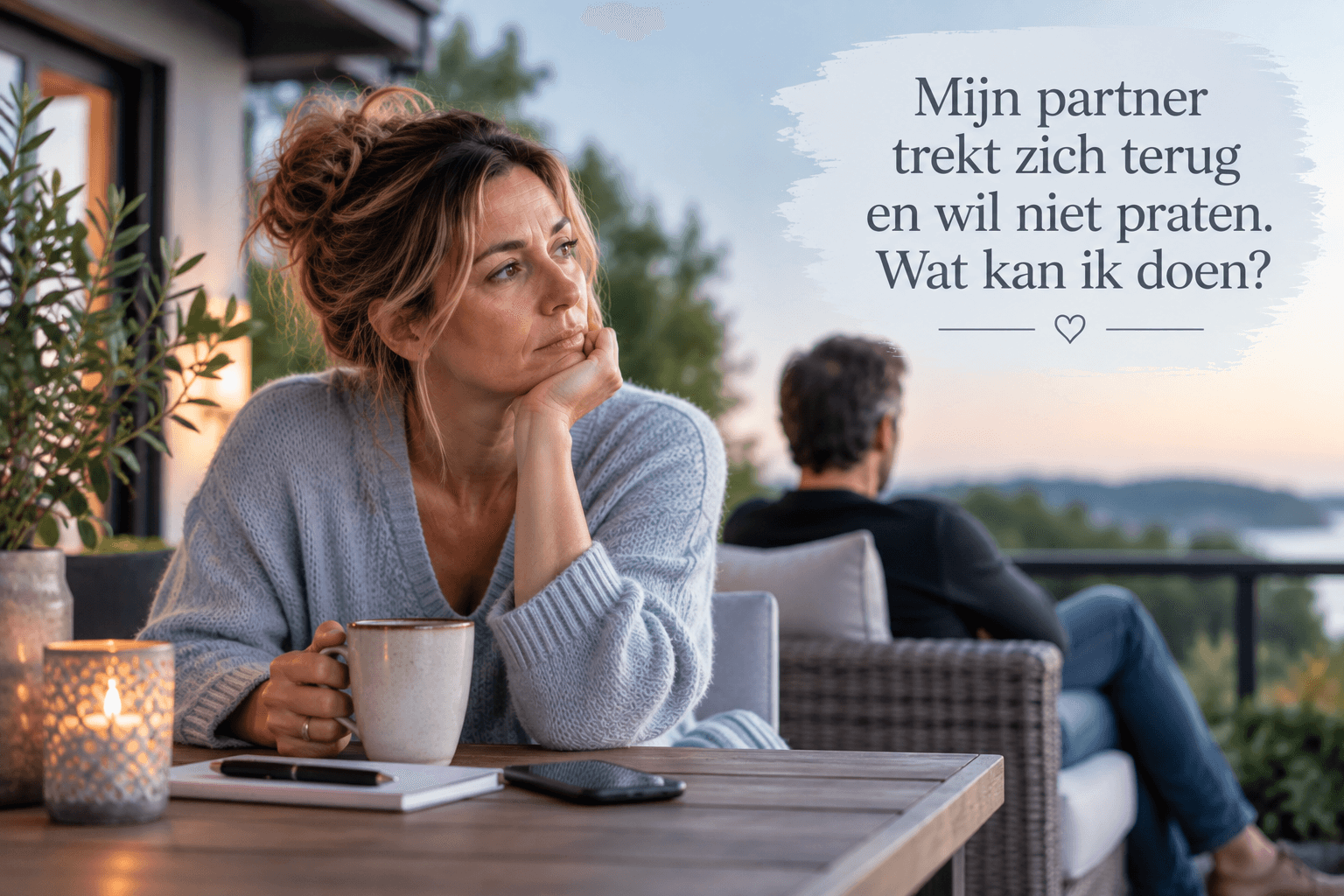 Mijn partner trekt zich terug en wil niet praten. Wat kan ik doen?